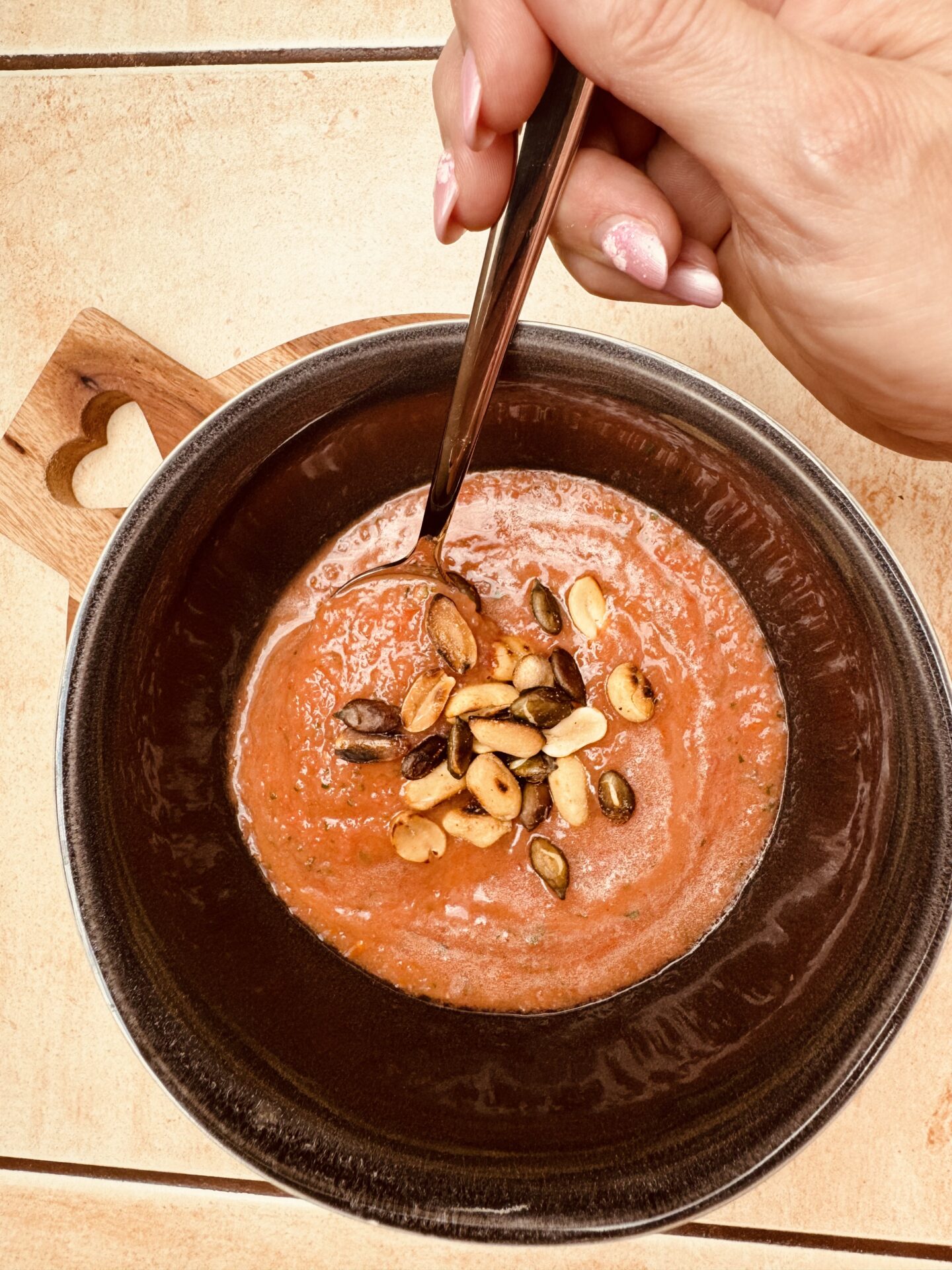 Gluténmentes nyári ebéd, gazpacho némi extra csavarral