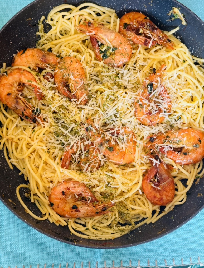 Gluténmentes spagetti exkluzív garnélarákos feltéttel mindössze 20 perc alatt