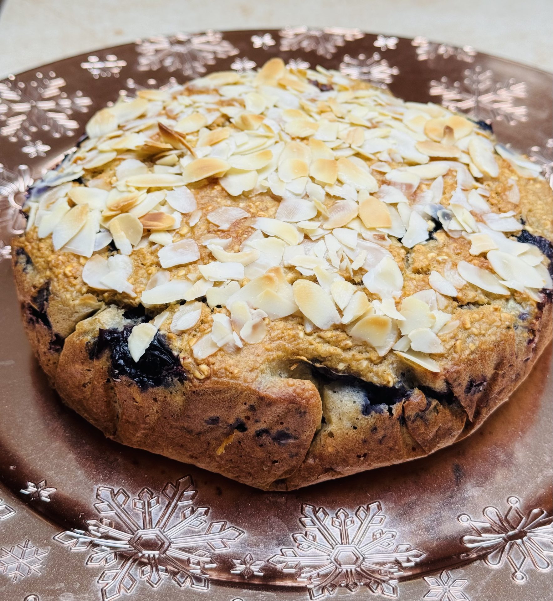 Gluténmentes áfonyás zabpehely torta