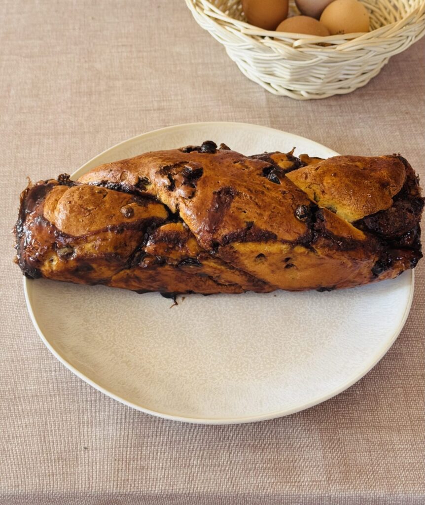 Gluténmentes kakaós mazsolás kalács