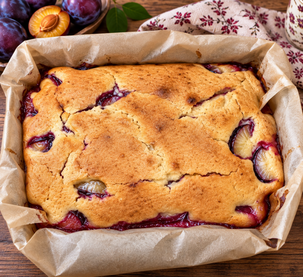 Gluténmentes szilvás sütemény